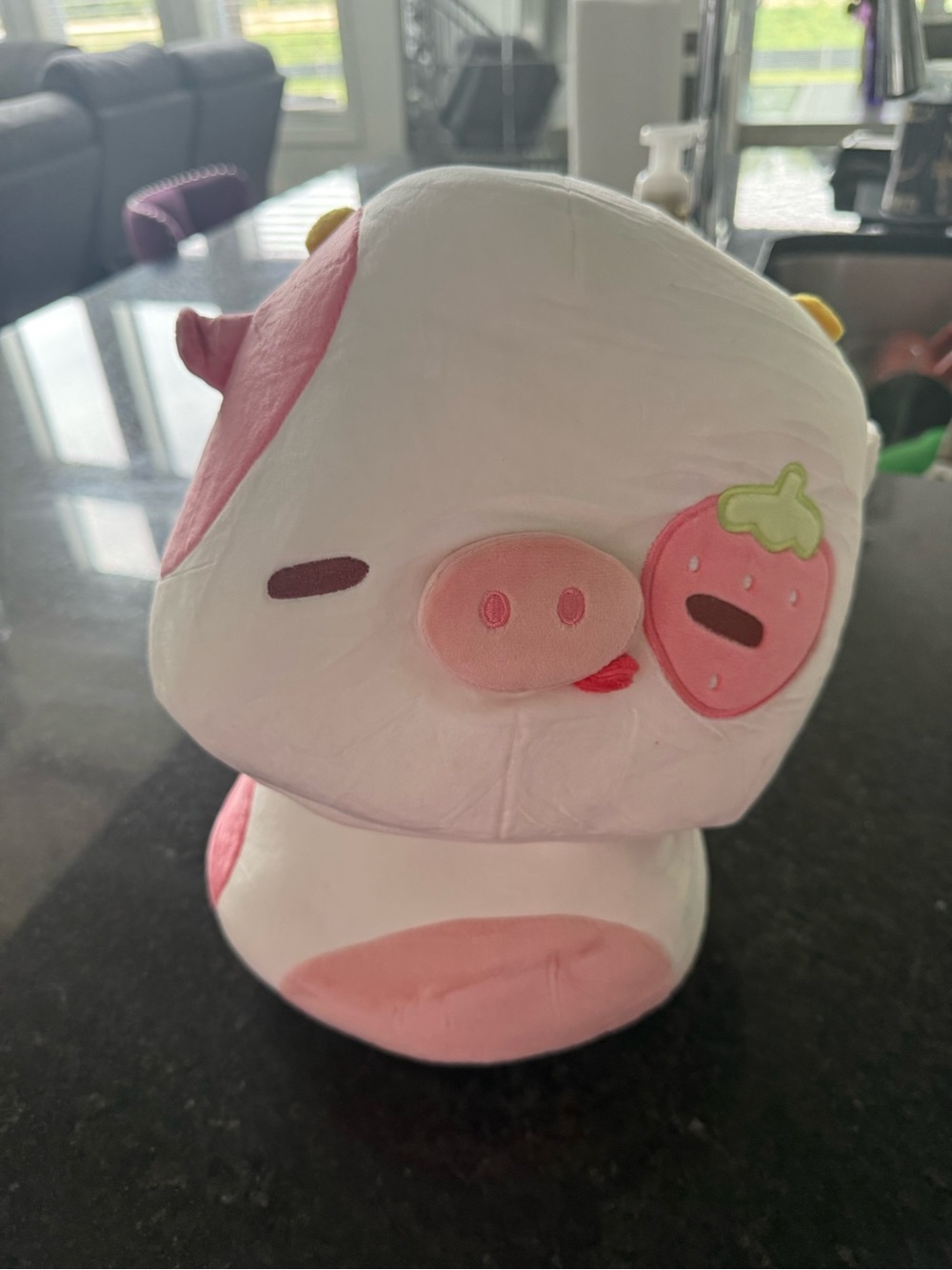 Mewaii Squishy Strawberry Cow Mushroom Plush Pillow 14”